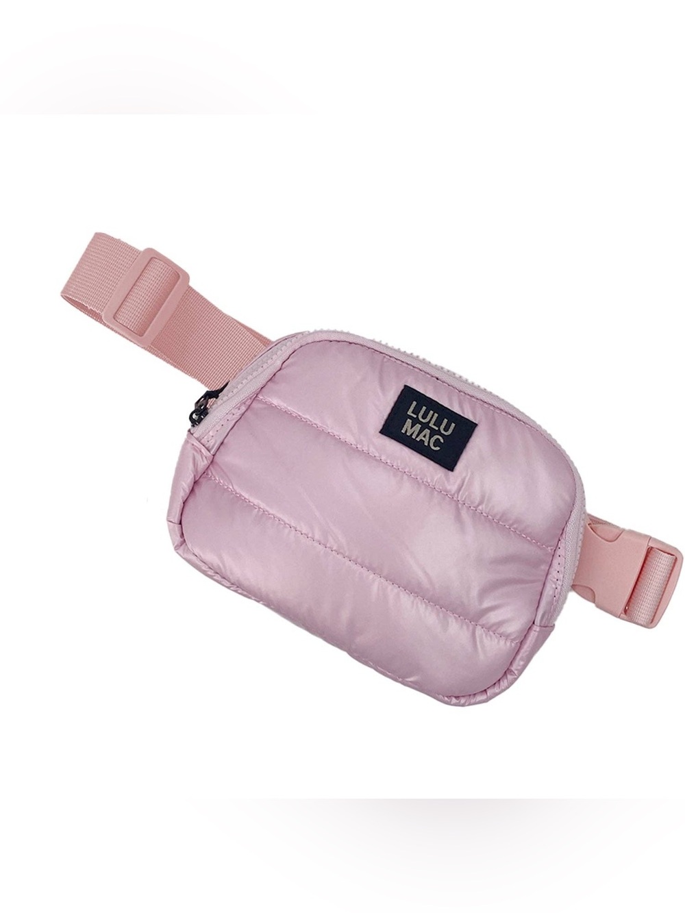 Lulu Mac Rose Gold Puffer Metallic Belt Bag